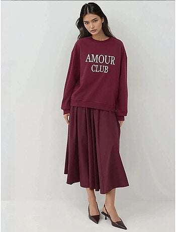 Sweatshirt met ronde hals en relaxte pasvorm hiccup