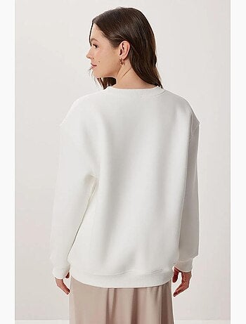 Sweatshirt met ronde hals, lange mouwen en gebreide afwerking istanbul
