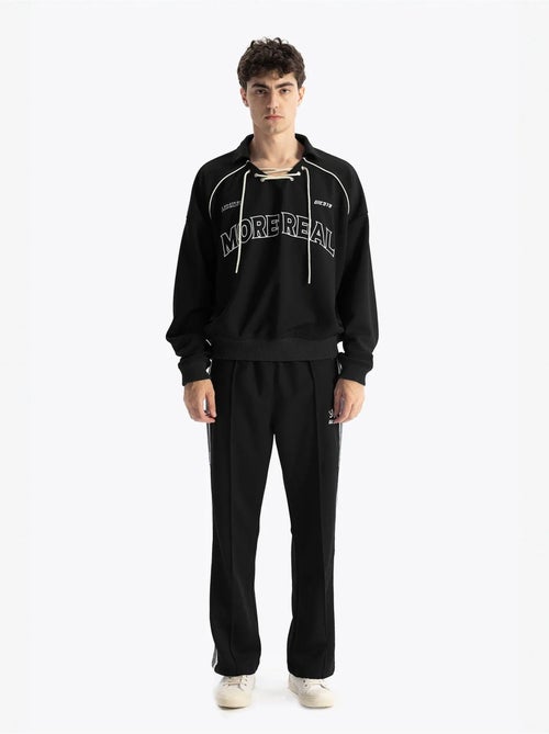 Sweatshirt met trekkoordhals en print giesto - Kiabi