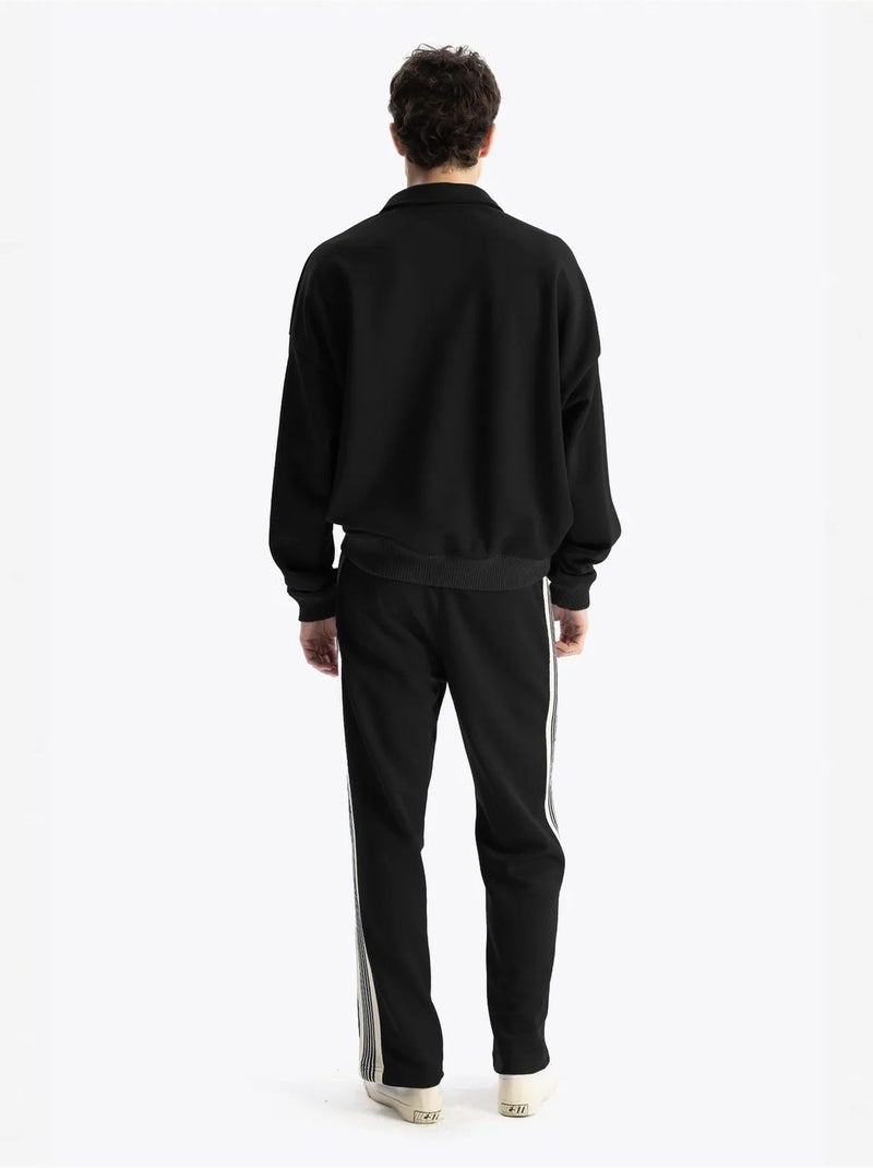 Sweatshirt met trekkoordhals en print giesto Zwart - Kiabi