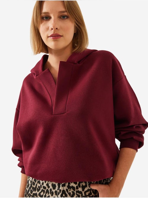 Sweatshirt met v-hals en capuchon lucci - Kiabi Sweatshirt met v-hals en capuchon lucci - Kiabi
