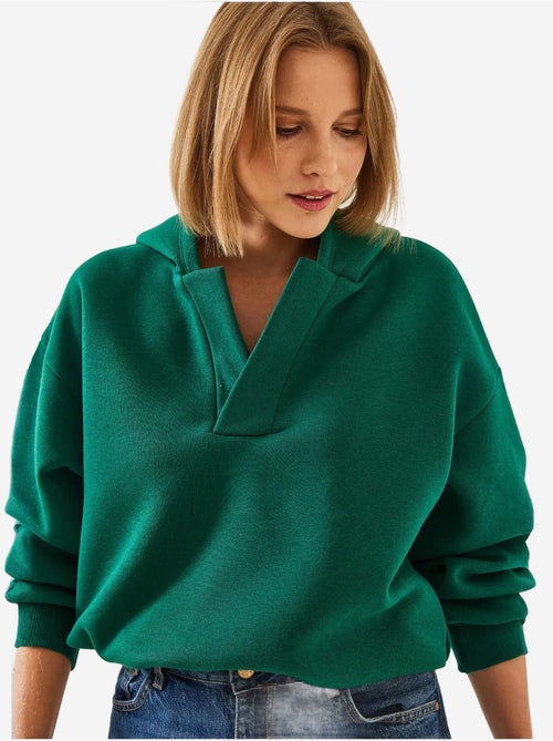 Sweatshirt met v-hals en capuchon lucci - Kiabi Sweatshirt met v-hals en capuchon lucci - Kiabi
