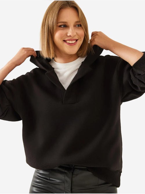Sweatshirt met v-hals en capuchon lucci - Kiabi Sweatshirt met v-hals en capuchon lucci - Kiabi