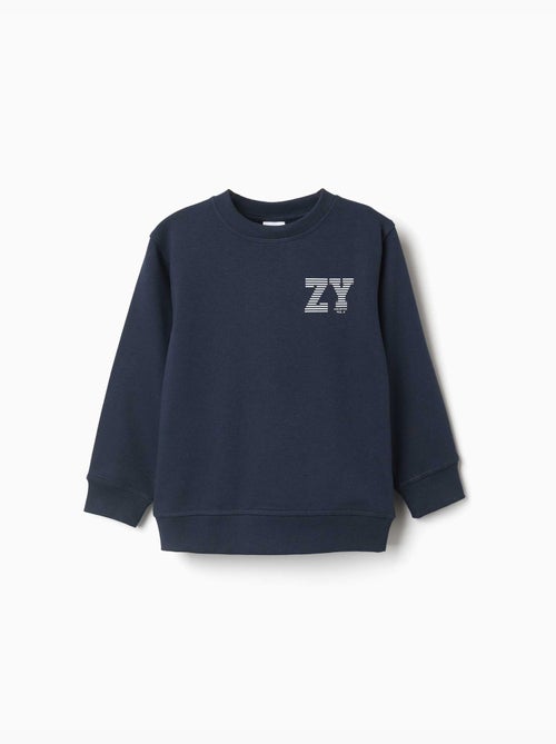 Sweatshirt met ZY reliëfprint - Kiabi Sweatshirt met ZY reliëfprint - Kiabi