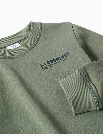 Sweatshirt met zy reliëfprint