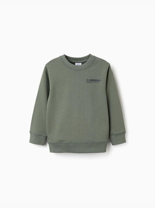 Sweatshirt met ZY reliëfprint - Kiabi Sweatshirt met ZY reliëfprint - Kiabi