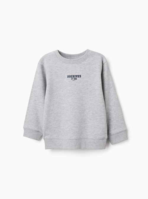 Sweatshirt met ZY reliëfprint - Kiabi Sweatshirt met ZY reliëfprint - Kiabi