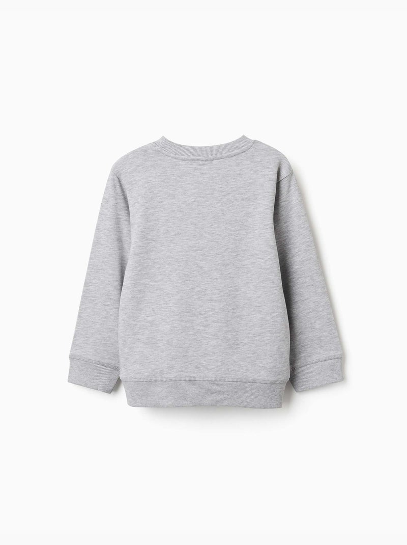 Sweatshirt met ZY reliëfprint Lichtgrijs - Kiabi