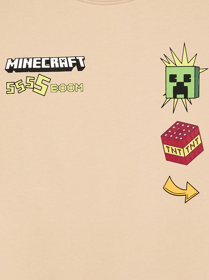 Sweatshirt 'Minecraft' met lange mouwen Biege - Kiabi