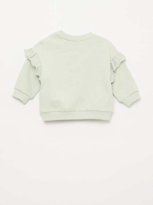 Sweatshirt 'Minnie' 'Disney' met lange mouwen en geborduurde volants - Kiabi