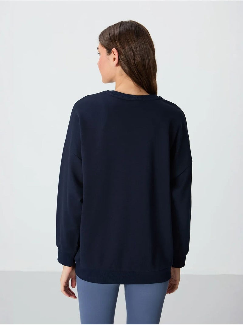 Sweatshirt oversize à col rond tommy Bleu marine - Kiabi