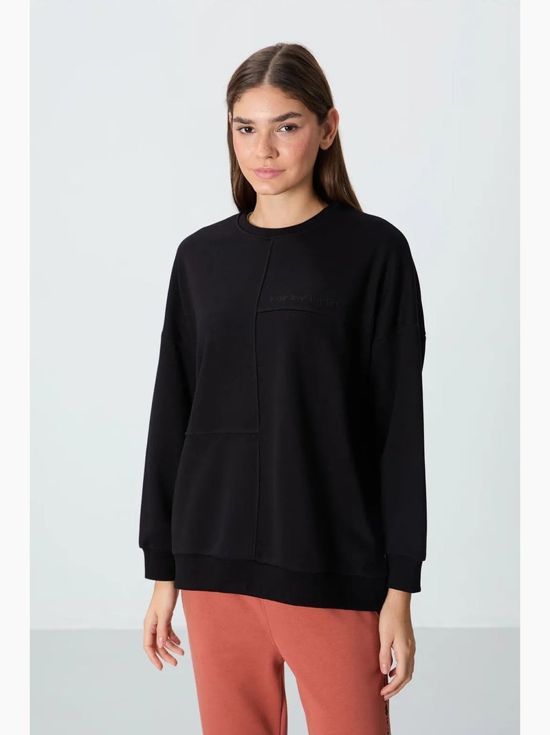 Sweatshirt oversize à col rond tommy Noir - Kiabi