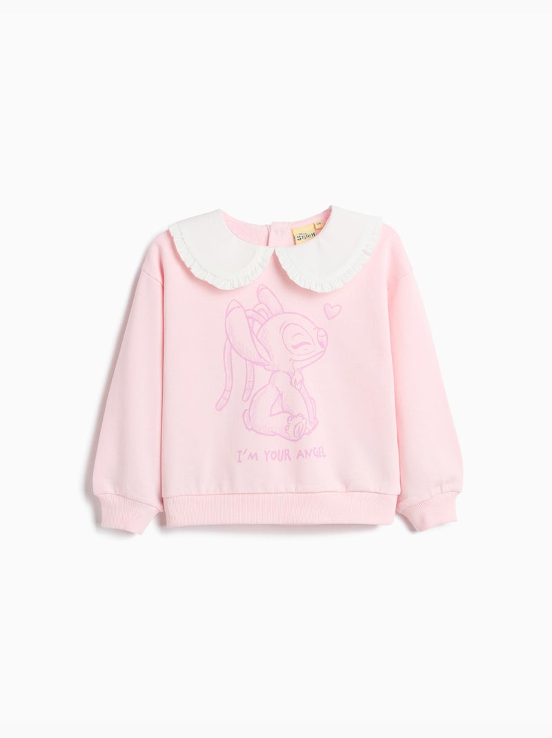 Sweatshirt 'stitch' disney©, mo fashion Roze - Kiabi