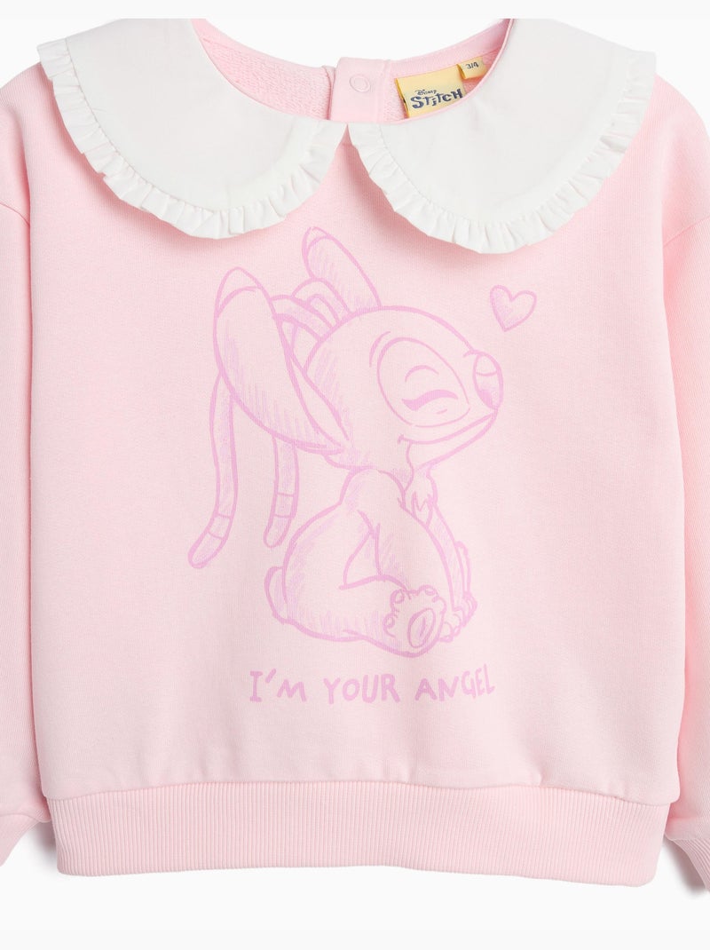 Sweatshirt 'stitch' disney©, mo fashion Roze - Kiabi