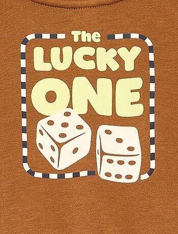 Sweatshirt van bedrukt molton