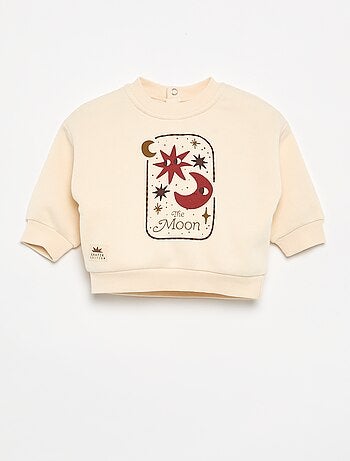 Sweatshirt van bedrukt molton