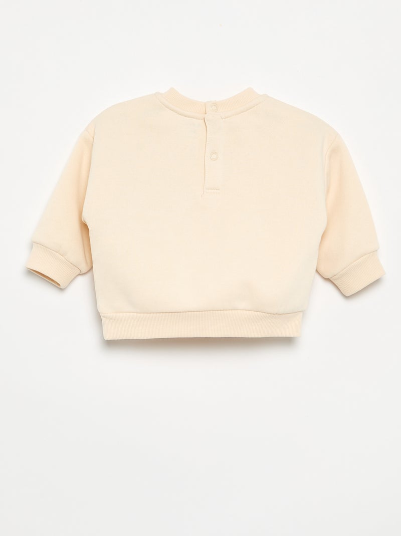 Sweatshirt van bedrukt molton Wit - Kiabi