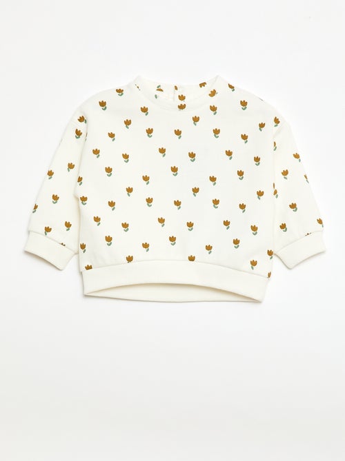 Sweatshirt van fleece met motief - Kiabi