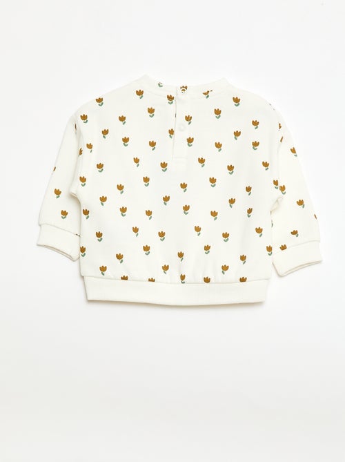 Sweatshirt van fleece met motief - Kiabi