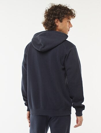 Sweatshirt van fleece met rits en capuchon