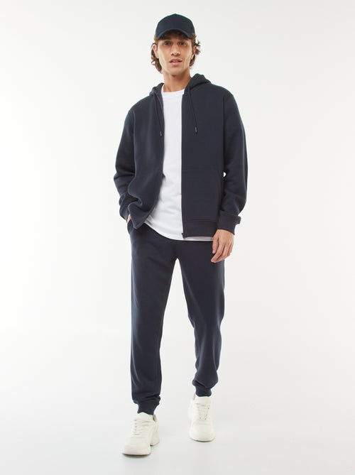 Sweatshirt van fleece met rits en capuchon - Kiabi