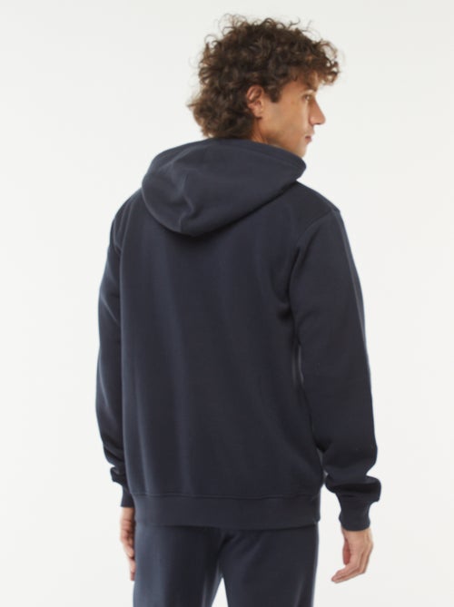 Sweatshirt van fleece met rits en capuchon - Kiabi