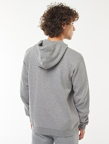 Sweatshirt van fleece met rits en capuchon