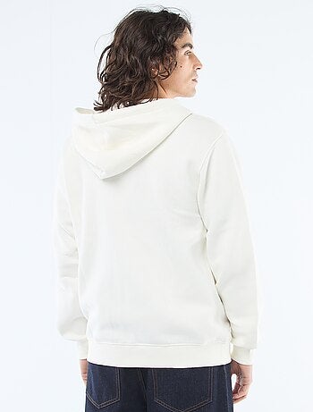 Sweatshirt van fleece met rits en capuchon