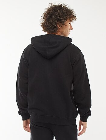 Sweatshirt van fleece met rits en capuchon