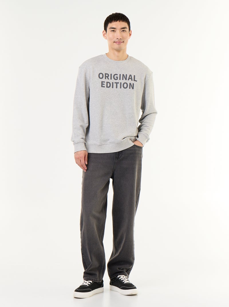 Sweatshirt van French Terry Grijs - Kiabi