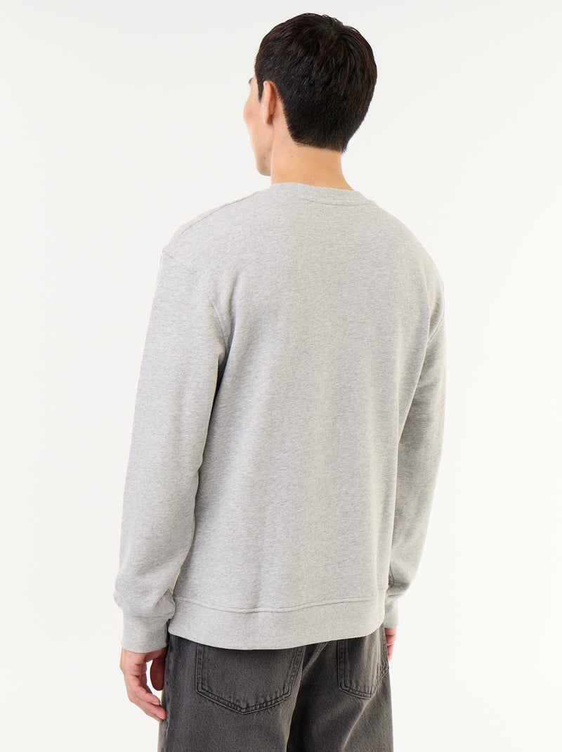 Sweatshirt van French Terry Grijs - Kiabi