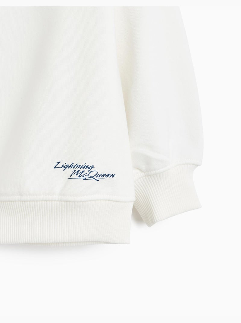 Sweatshirt van geruwde stof « cars » © disney, mo fashion Wit - Kiabi