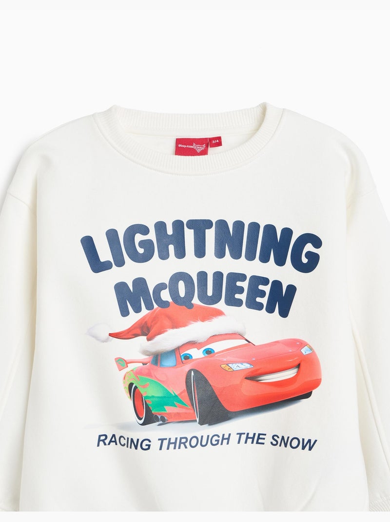 Sweatshirt van geruwde stof « cars » © disney, mo fashion Wit - Kiabi