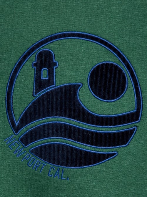 Sweatshirt van joggingstof met fluwelen print - Kiabi