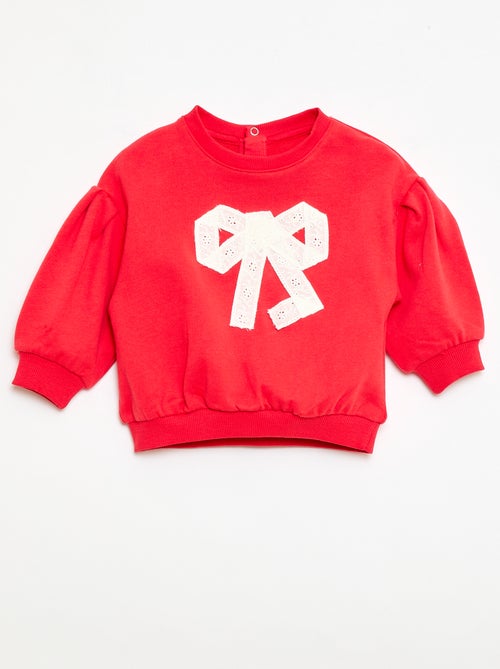 Sweatshirt van katoen met print vooraan - Kiabi