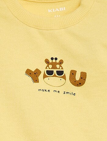Sweatshirt van lichtgewicht joggingstof met print