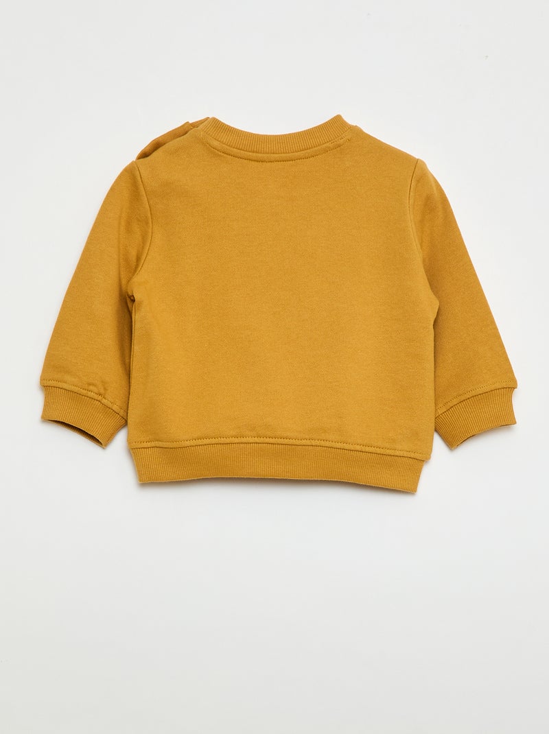 Sweatshirt van lichtgewicht joggingstof met print Geel - Kiabi