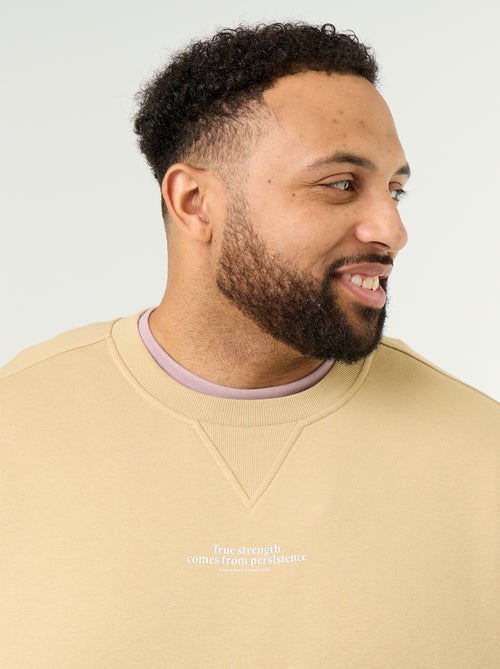 Sweatshirt van molton met opschrift - Kiabi