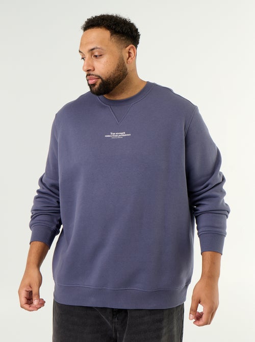 Sweatshirt van molton met opschrift - Kiabi
