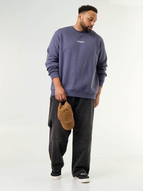 Sweatshirt van molton met opschrift - Kiabi