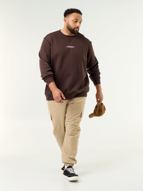Sweatshirt van molton met opschrift - Kiabi