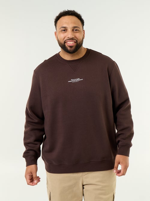 Sweatshirt van molton met opschrift - Kiabi