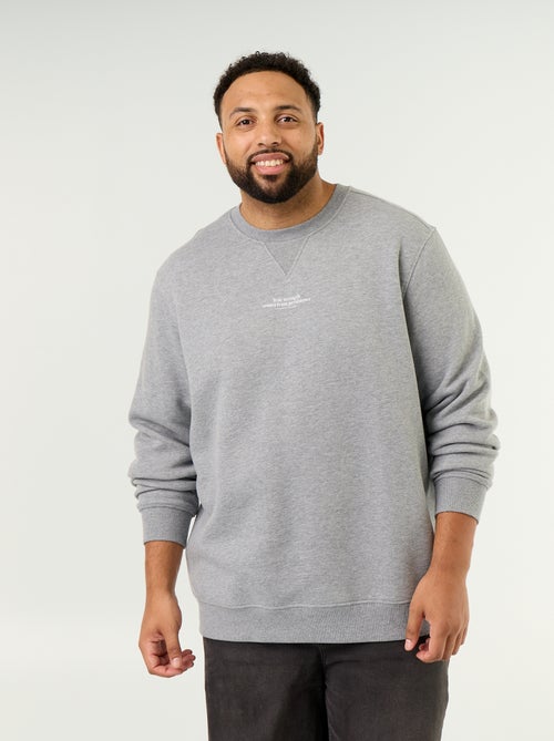 Sweatshirt van molton met opschrift - Kiabi