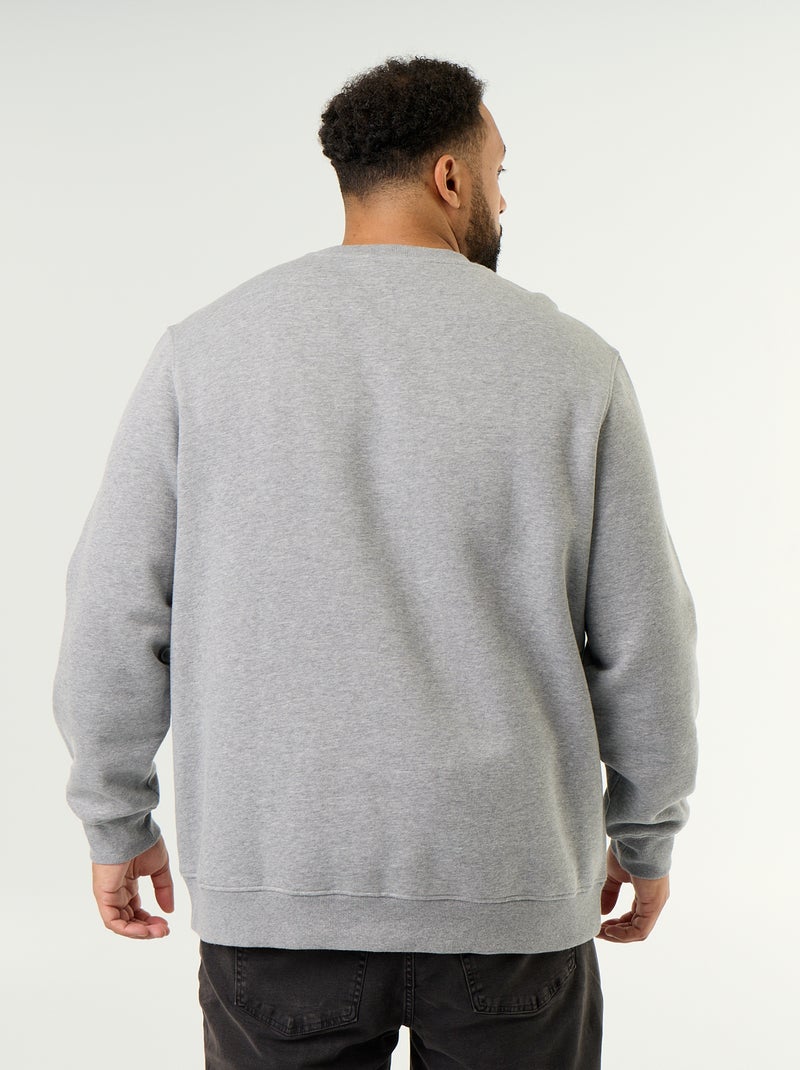 Sweatshirt van molton met opschrift Grijs - Kiabi