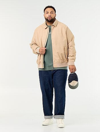 Sweatshirt van molton met opschrift