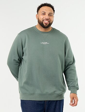 Sweatshirt van molton met opschrift
