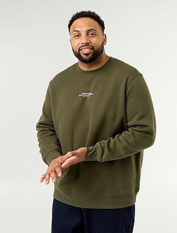 Sweatshirt van molton met opschrift