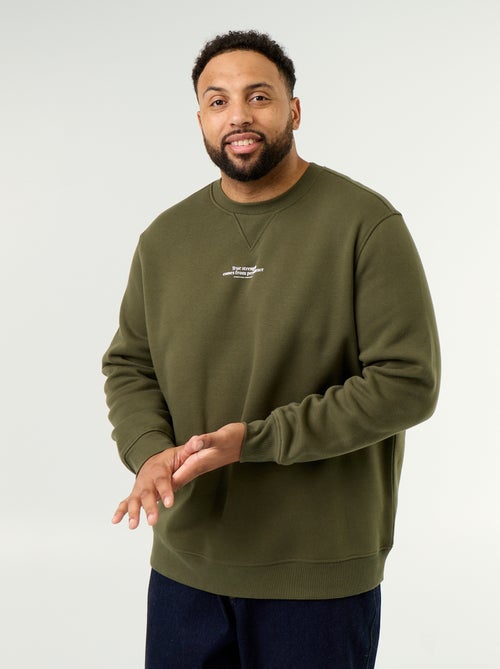 Sweatshirt van molton met opschrift - Kiabi Sweatshirt van molton met opschrift - Kiabi