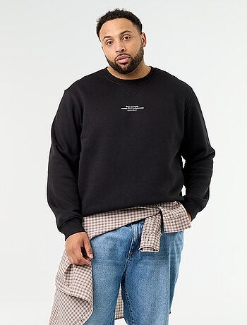 Sweatshirt van molton met opschrift