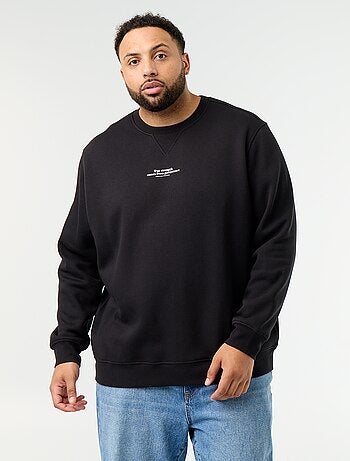 Sweatshirt van molton met opschrift